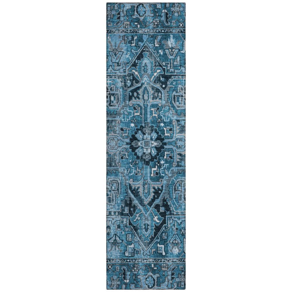 Chantille ACN570 Blue 2 ft. 3 in. x 7 ft. 6 in. Machine Washable Indoor/Outdoor Geometric Runner Rug price history on PriceWatchPro