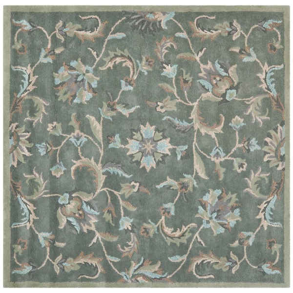 Jardin 8 ft. x 8 ft. Square Gray/Multi Oversized Floral Area Rug