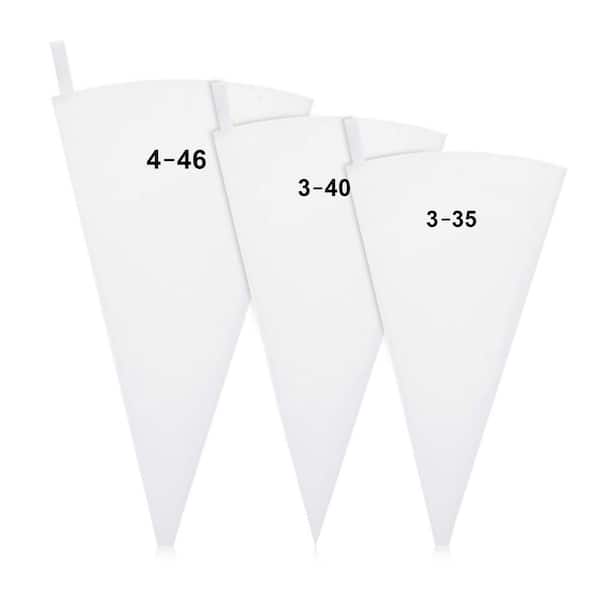 Reusable Canvas Piping Bags Set 14 16 18 in. Non-Slip Durable Leak Proof Pastry Icing Frosting 3-Pieces