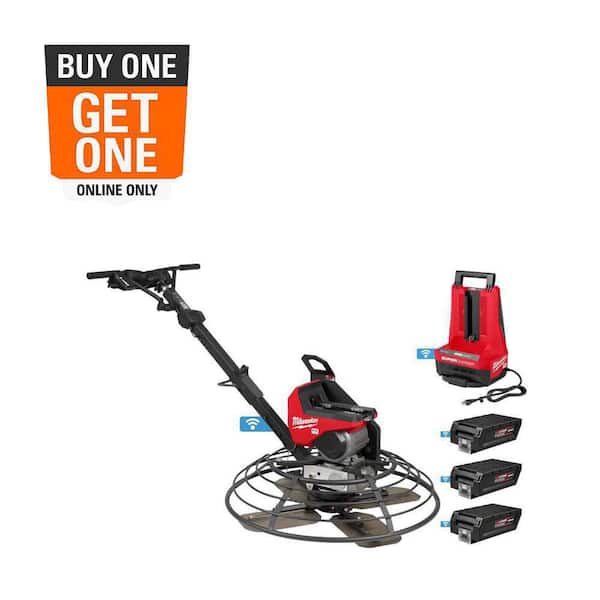 MX FUEL Lithium-Ion Cordless 36 in. Walk-Behind Trowel Kit with (3) FORGE HD12.0 Batteries and (1) MX FUEL Super Charger