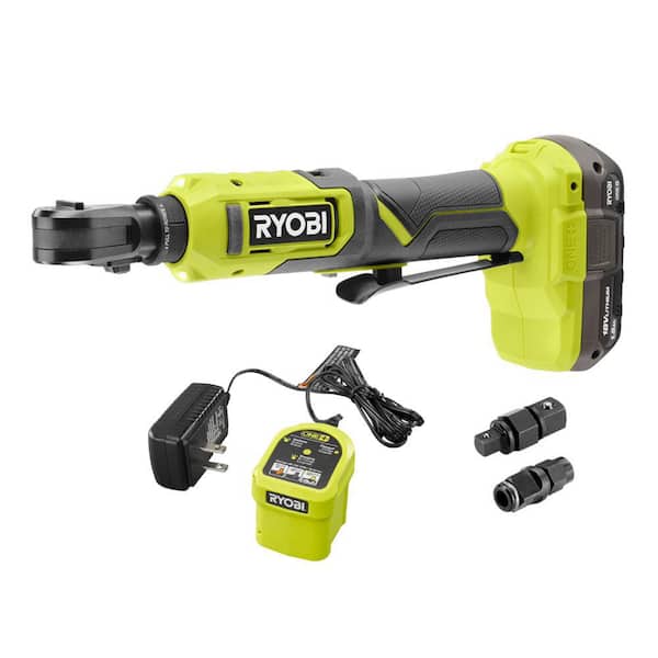 RYOBI ONE+ 18V Cordless Multi Size Ratchet Kit with 1.5 Ah Battery and Charger