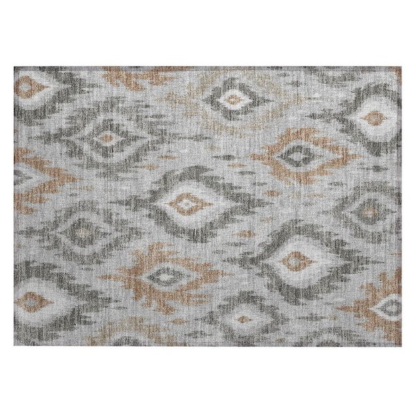 Chantille Machine Washable Indoor/Outdoor Abstract ACN3073 Gray 2 ft. x 3 ft. Accent Rug