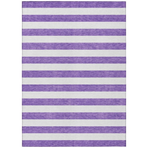 Chantille ACN528 Purple 5 ft. x 7 ft. 6 in. Machine Washable Indoor/Outdoor Geometric Area Rug