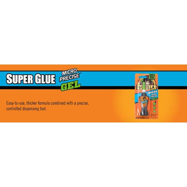 Gorilla Glue Super Glue Precise Gel, Heavy Duty Strength, 15g, Clear  #6802502