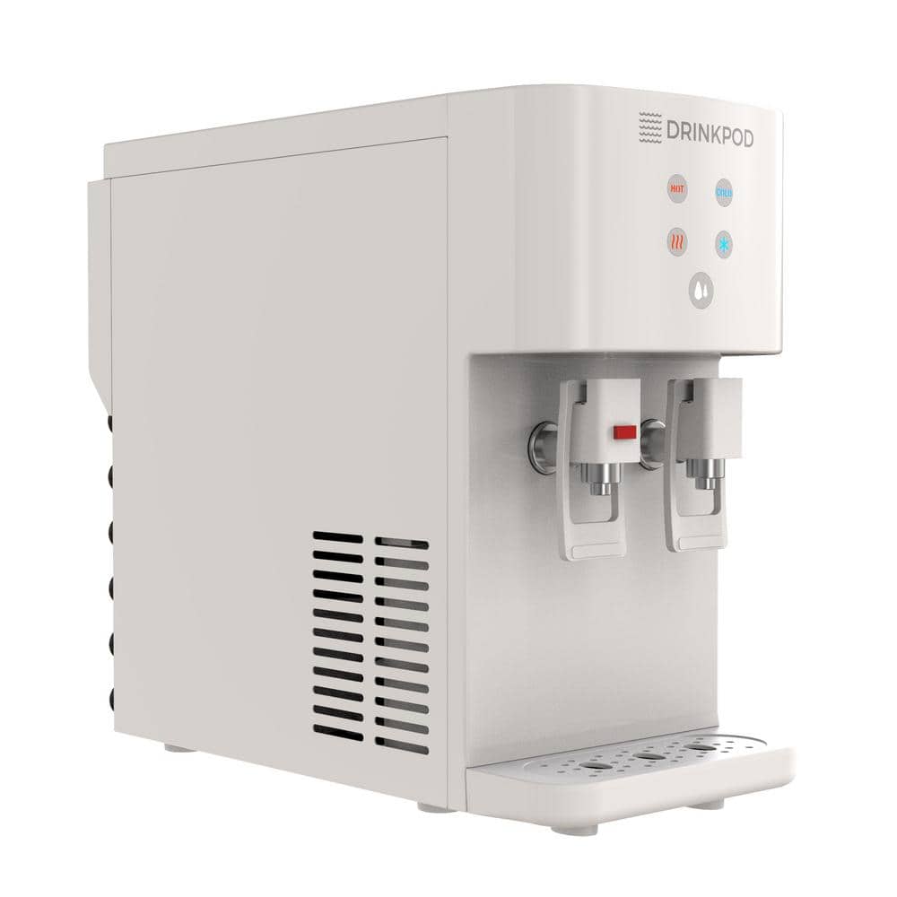White Countertop Bottleless Hot & Cold Water Dispenser with 4 Stage Filtration