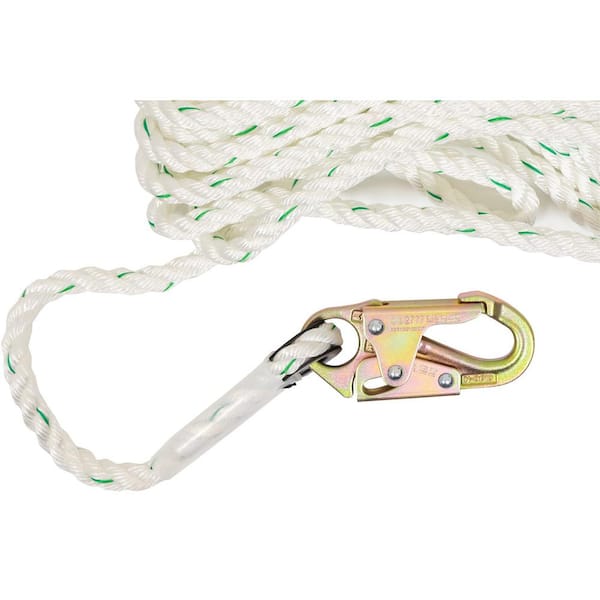 50 ft. Fall Protection Rope Lifeline with Lanyard