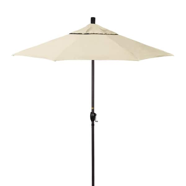 California Umbrella 7.5 ft. Bronze Aluminum Market Patio Umbrella with ...