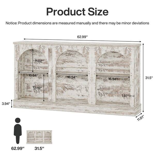 TRIBESIGNS WAY TO ORIGIN Tabor Distressed White TV Stand
