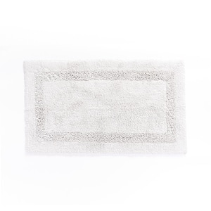 Vicky Light Gray 24 in. x 17 in. 100% Cotton Chenille Bath Mat