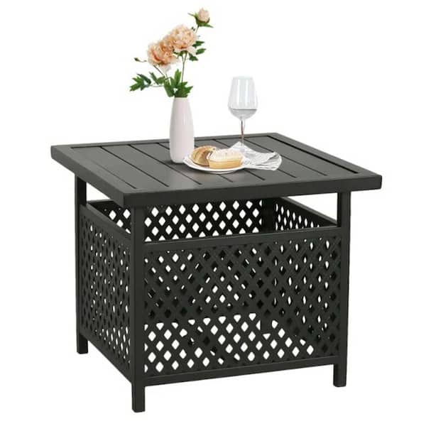 Unbranded Black Classic Metal Outdoor Side Table