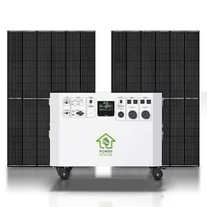 Powerhouse Gold 7,200-Watt Electric Switch Solar Generator with (2) 410-Watt Panels and Wheels