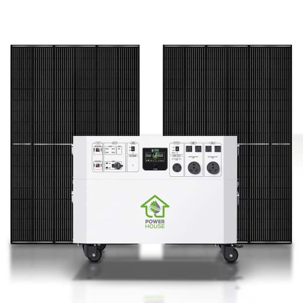 NATURE'S GENERATOR Powerhouse Gold 7,200-Watt Electric Switch Solar Generator with (2) 410-Watt Panels and Wheels