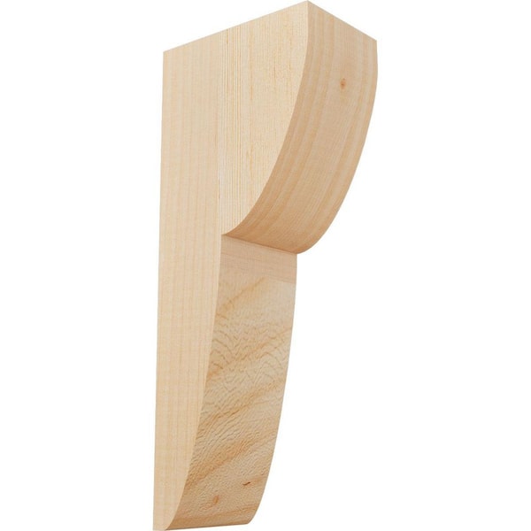 Ekena Millwork 3-1/2 in. x 6 in. x 14 in. Douglas Fir Crestline Smooth Corbel
