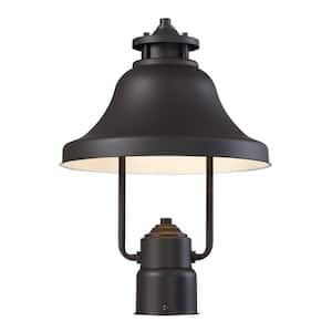 Bayport Dark Sky 1-Light Bronze Steel Line Voltage Outdoor Weather Resistant Post Light with No Bulb Included