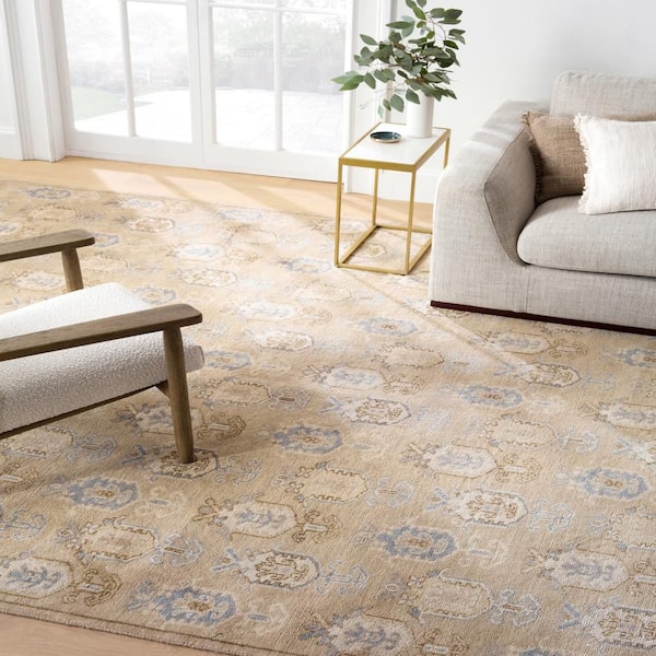 Ashby Hand Knotted Wool Taupe 5 ft. x 8 ft. Indoor Area Rug