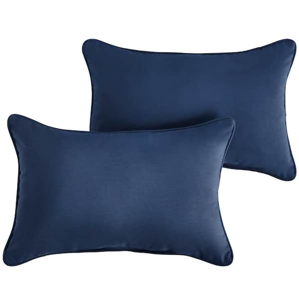 Navy outdoor 2024 lumbar pillow