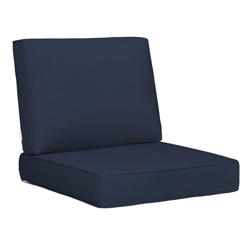 Outdoor Chair Cushions 2-Piece19 x 20 + 23 x 24 in. Deep Seat and Backrest Cushion Set for Patio Furniture in Dark Blue price history on PriceWatchPro