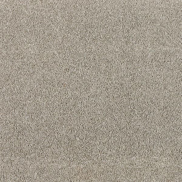 Home Decorators Collection Tailored Trends III Sleek Gray 15 ft. 58 oz. Polyester Textured Installed Carpet
