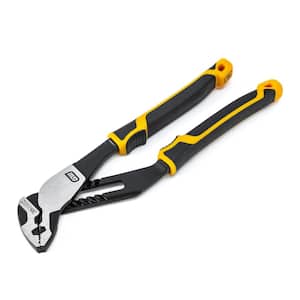 PITBULL K9 8 in. Straight Jaw Tongue and Groove Dual Material Grip Pliers With K9 Angle Access Jaws
