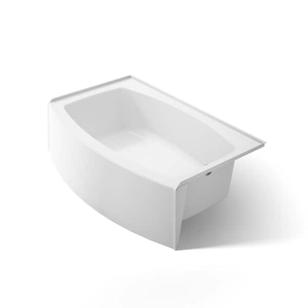 Expanse 60 in. x 32 in. Soaking Bathtub with Right-Hand Drain in White