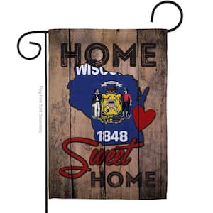 State Wisconsin Sweet Home Garden Flag Double-Sided Regional Decorative Vertical Flags 13 X 18.5