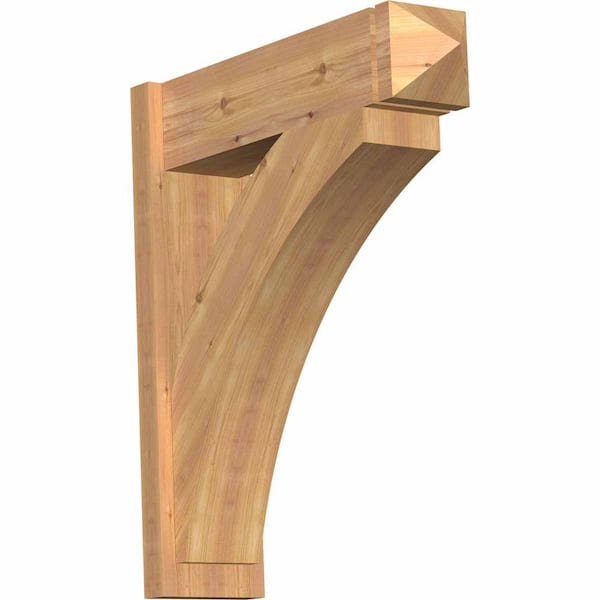 Ekena Millwork 8 in. x 32 in. x 28 in. Thorton Arts and Crafts Smooth Western Red Cedar Outlooker