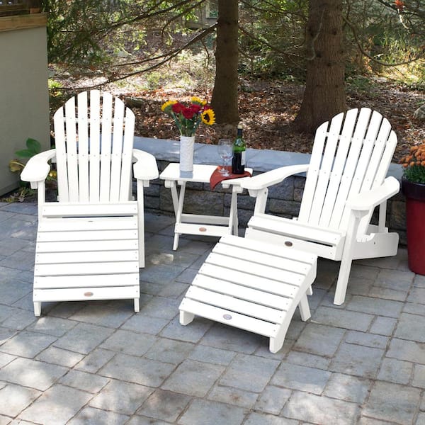 Hamilton White 5-Piece Recycled Plastic Outdoor Conversation Set