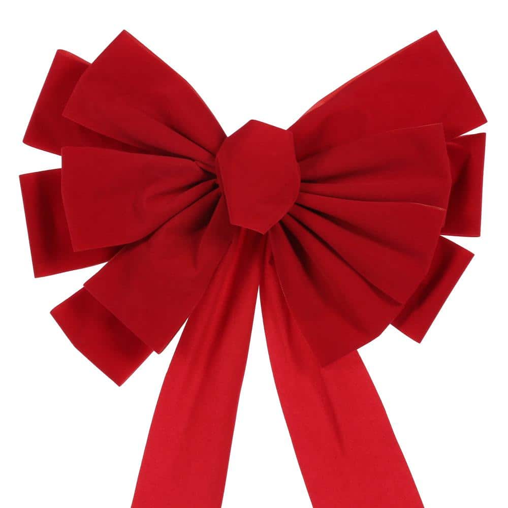 Reviews for Home Accents Holiday 16 in Red Traditional Christmas Bow