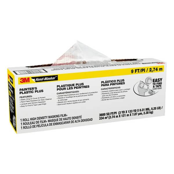 3M Hand-Masker 48 in. x 180 ft. x 0.4 mil Advanced Masking Film AMF48-8C -  The Home Depot