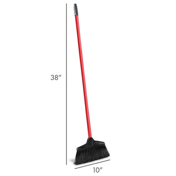 Libman 10-in Poly Fiber Multi-surface Angle with Dustpan Upright Broom in  the Brooms department at