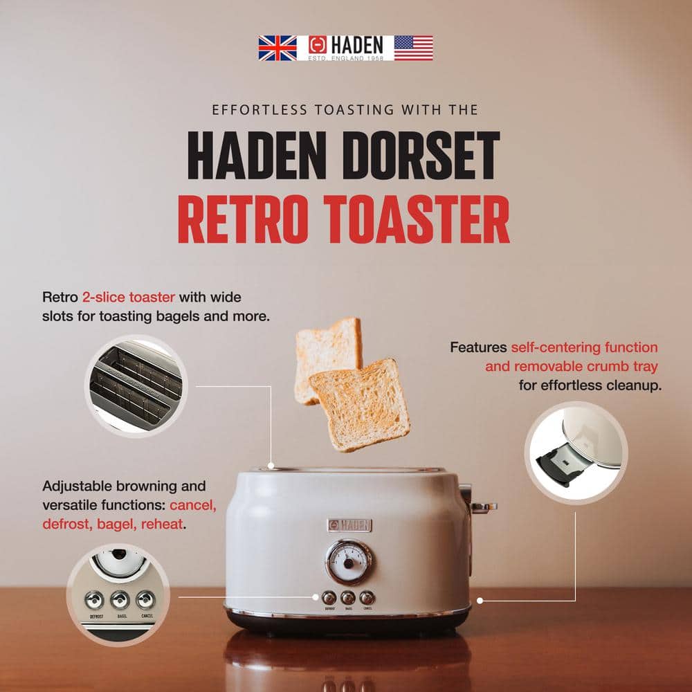 Retro Beige 12-Cup Stainless Steel Programmable Coffee Maker & Toaster Set
