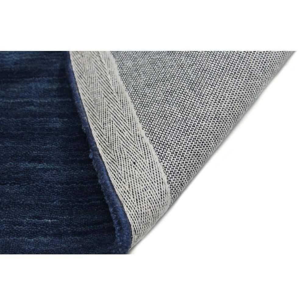 Handmade Blue and Ivory Wool Striped Runner Rug