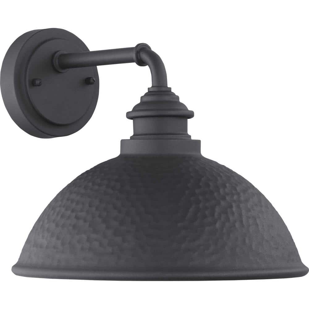 Englewood Collection 1-Light Textured Black Farmhouse Outdoor Medium Wall Lantern Light price history on PriceWatchPro