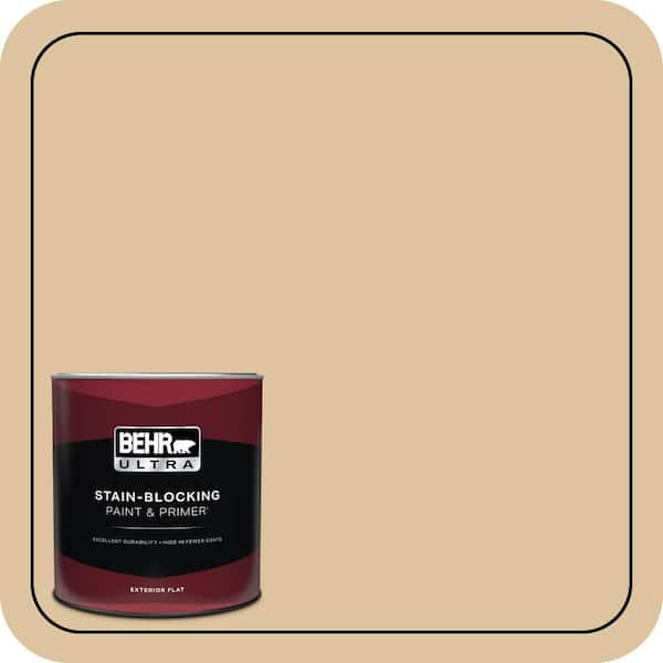 BEHR ULTRA 1 qt. #ECC-13-1 Canoe Flat Exterior Paint & Primer