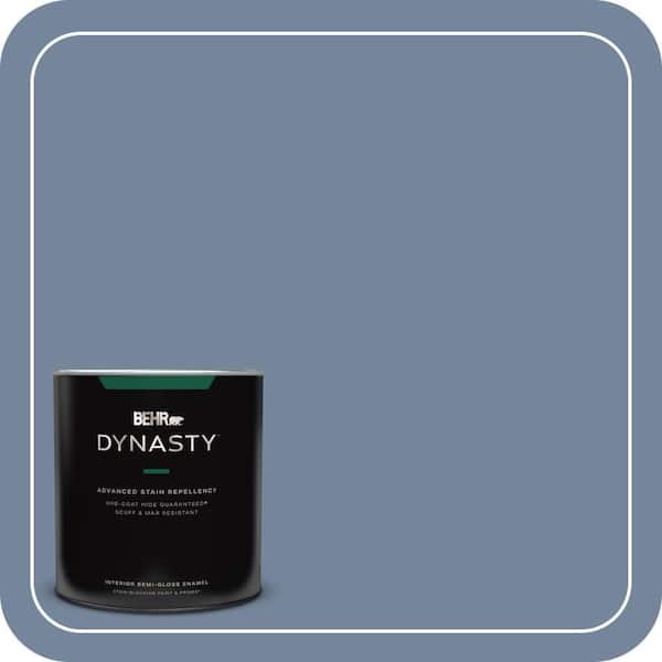 1 qt. #580F-5 Mysteria Semi-Gloss Enamel Interior Stain-Blocking Paint and Primer