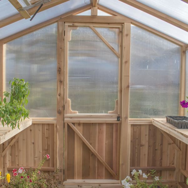 Outdoor Living Today Cedar 8 ft. x 12 ft. Greenhouse Kit GH812