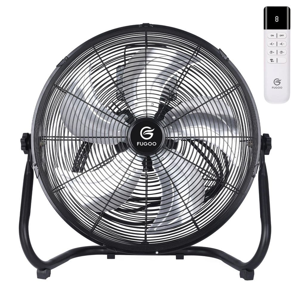 20 in. 8 Speeds 4000 CFM 360°Oscillating High Velocity Floor/Wall Fan with Remote for Home and Warehouse, in Black, ETC price history on PriceWatchPro
