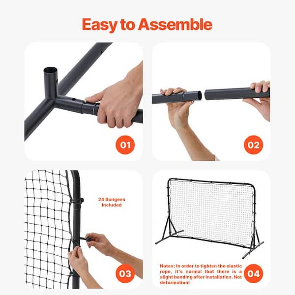 SKYSHALO Soccer Rebound Trainer, 6x4FT Iron Soccer Training