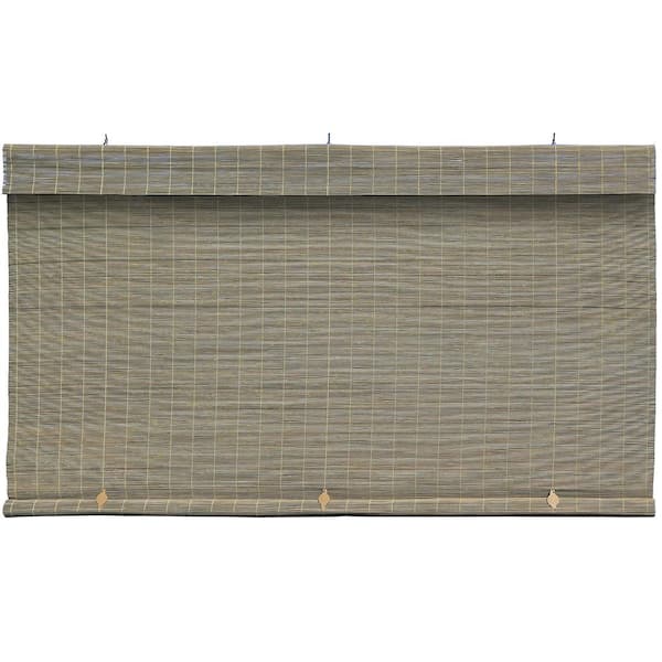 Radiance Driftwood Cordless Light Filtering Interior/Exterior Matchstick Bamboo Blind Manual Roll-Up Shade 36 in. W x 72 in. L