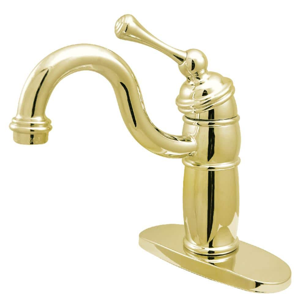 Reviews For Kingston Brass Vintage Single Handle Bar Faucet In Polished Brass Pg 1 The Home