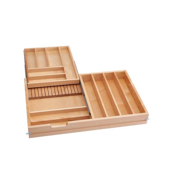 33"Wx22. 25"Dx4. 44"H Wood Base Cabinet Two-Tier Replacement Drawer System w/ Soft-Close