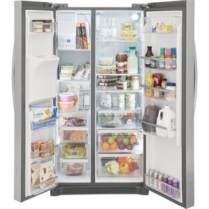 22.3 cu. ft. 36 in. Counter Depth Side by Side Refrigerator in Smudge-Proof Stainless Steel