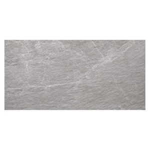 23.62 in. x 47.24 in. LithoTech Silver Gray (7.74 sq. ft./Each) Matte Porcelain Floor Paver Tile