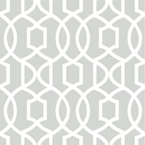 Grey Grand Trellis Grey Wallpaper Sample