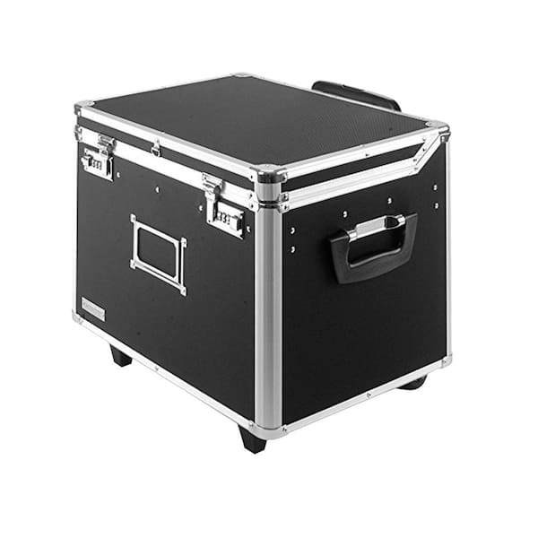 Locking Mobile Letter/Legal Chest, Black, Double Combination Locks