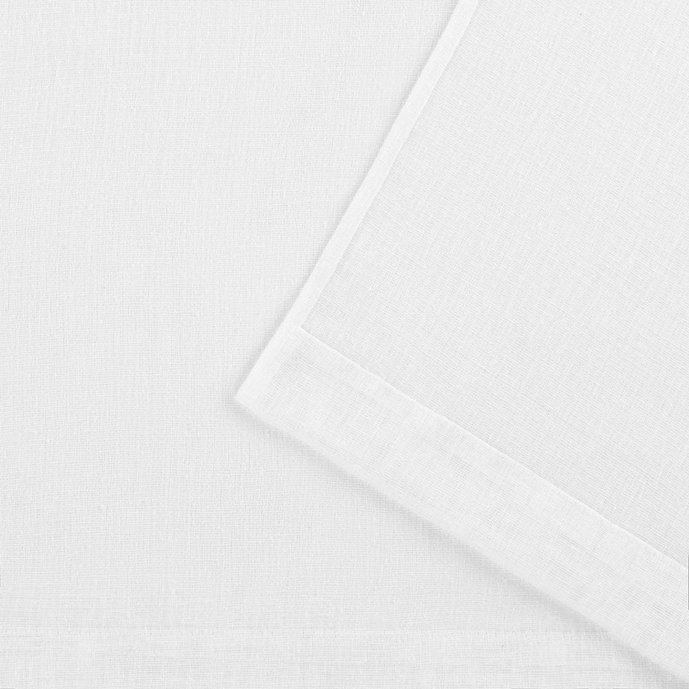 Set of 2 (96"x50") Belgian Pinch Pleats Sheer Window Curtain Panel White - Exclusive Home
