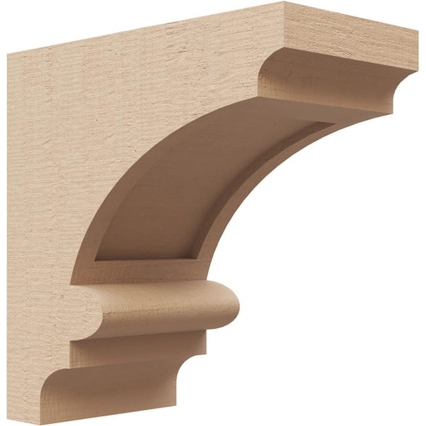 Ekena Millwork 3 in. x 6 in. x 6 in. Series 1 Classic Diane Rough Cedar Woodgrain Timberthane Polyurethane Corbel, Primed Tan