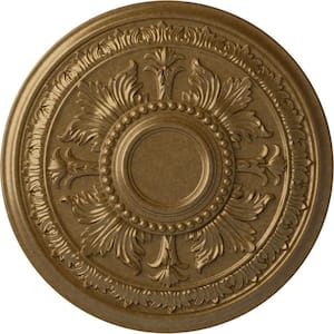 30-5/8 in. x 2-1/2 in. Tellson Urethane Ceiling Medallion (Fits Canopies up to 6-3/4 in.), Pale Gold