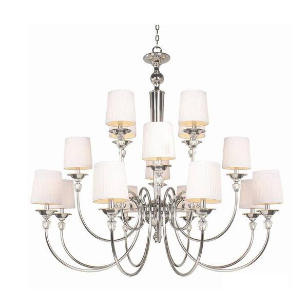 Hampton Bay Locksley Collection 16-Light Chrome Chandelier-DISCONTINUED