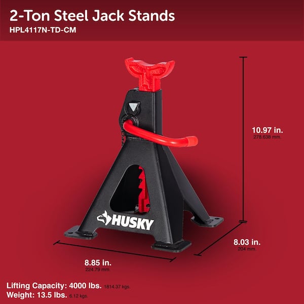 Husky 2 Ton Jack Stands HPL4117N-TD-CM - The Home Depot